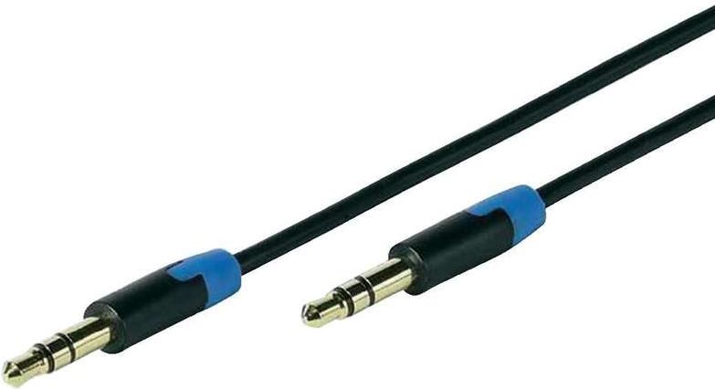 Vivanco Klinke Audio Anschlusskabel [1x Klinkenstecker 3.5 mm - 1x Klinkenstecker 3.5 mm] 0.60 m Schwarz ver (41903)