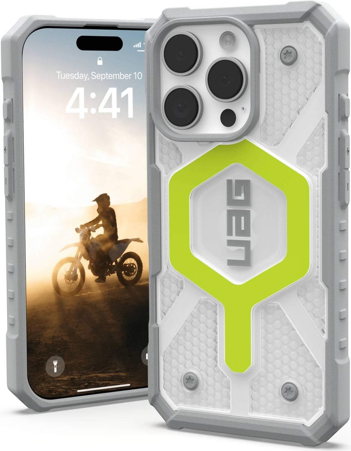 UAG Urban Armor Gear Pathfinder MagSafe Case | Apple iPhone 16 Pro | active neon (transparent) | 114464118181 (114464118181)