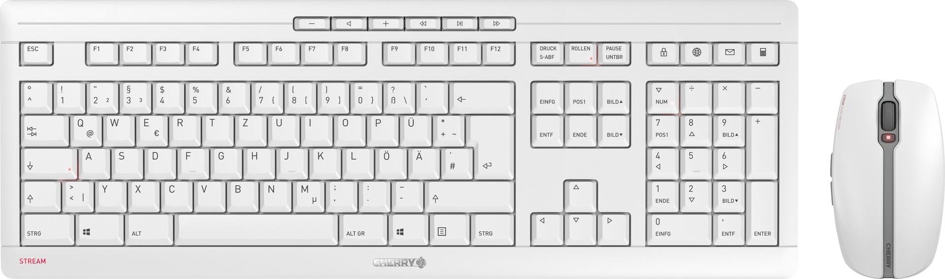 CHERRY Stream Desktop Recharge Tastatur RF Wireless Nordischer Raum Grau (JD-8560PN-0)