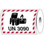 Brady , ADR-LBM-UN3490, B-7610, Verpackungsetiketten - Lithiumbatterie-Markierung, Papier, matt, Schwarz & Rot auf Weiß, 105 x 74 mm, rechteckig, permanent, Beschriftung: UN3490 (1000 Etiketten/Rolle) (237816)