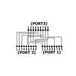 InLine® Cat.5e T-Adapter (Port Doppler), RJ45 Stecker an 2x RJ45 Buchse, 0,15m (69995)