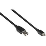 Anschlusskabel USB 2.0 EASY Stecker A an Stecker Micro B, schwarz, 0,5m, Good Connections® (2510-EUM005)