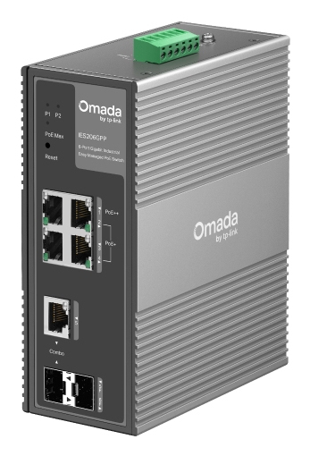 TP-Link Omada IES206GPP V1.6 Managed Gigabit Switch 6 Ports Schwarz