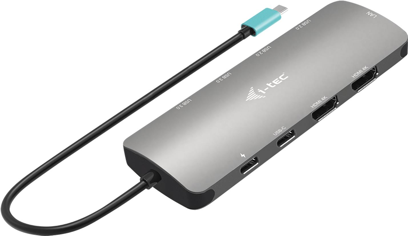 I-TEC USB-C Metal Nano 2x HDMI Docking Station, PD 100W + Charge