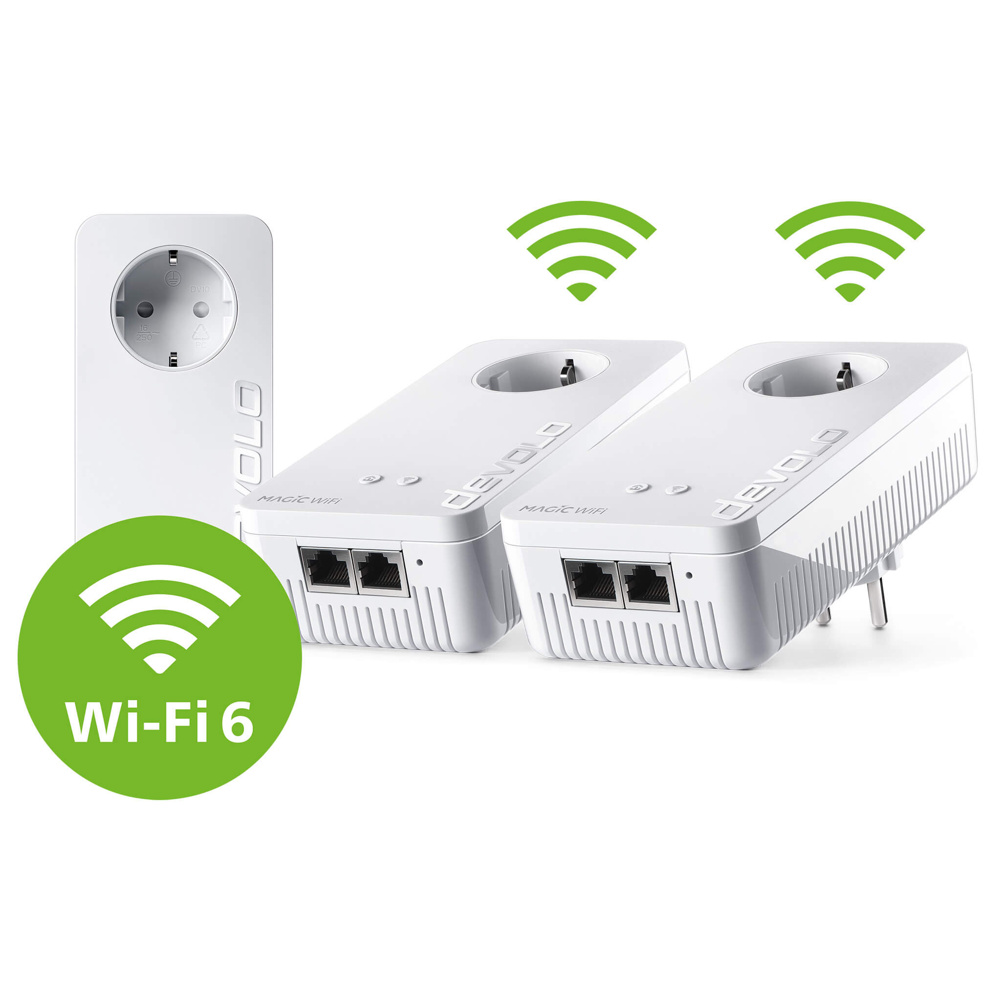 Devolo Magic 2 WiFi 6 next Multiroom Kit Powerline Adapter bis 3 Gbps Weiß