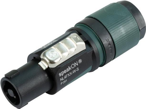 NEUTRIK NL4FXX-W-S - speakON Kabelstecker 4-polig mit Spannzangenzugentlastung (NL4FXX-W-S)