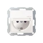 GIRA System 55 Schuko-Steckdose mit Klappdeckel *reinweiss seidenmatt* (0454 27) (045427)