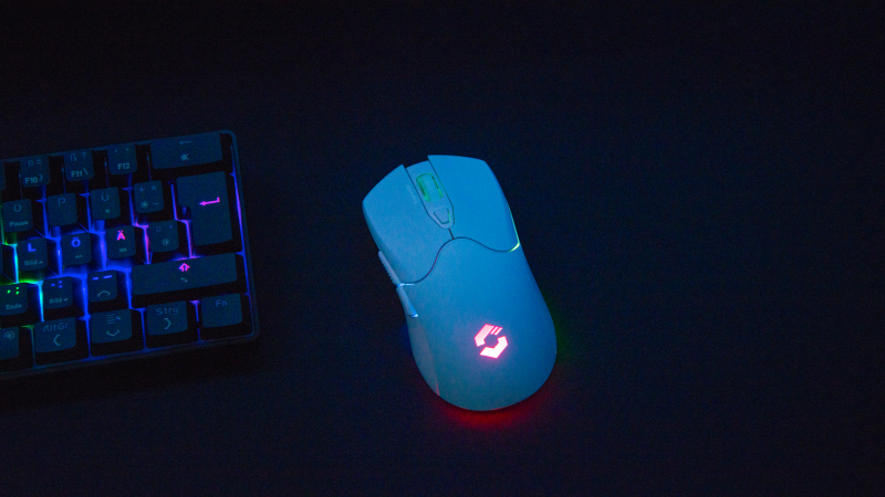 SPEEDLINK VELOX Gaming Maus Kabellos Optisch 4800 DPI 5 Tasten RGB Aufladbar Weiß
