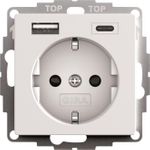 GIRA 245927 SCHUKO USB-Spannungsversorgung 2f System 55 (245927)