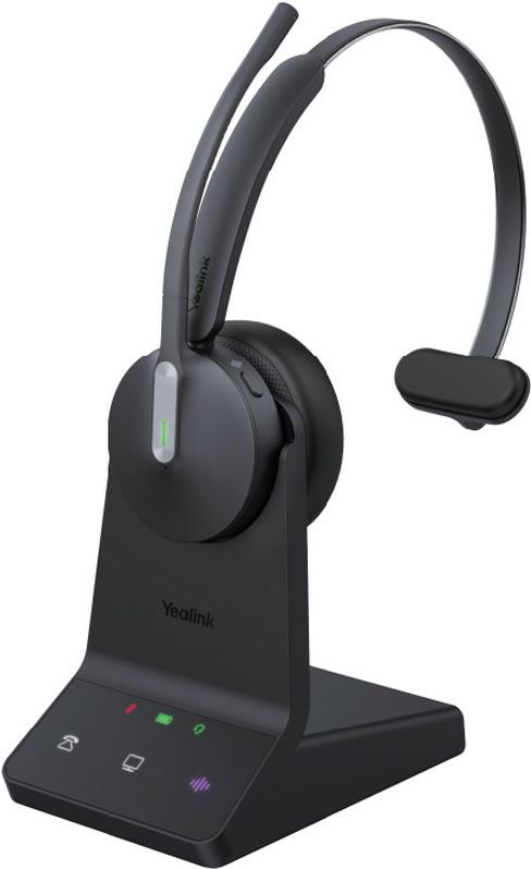 Yealink WH64 Hybrid Mono Teams Kopfhörer Kabellos Kopfband Büro/Callcenter Mikro-USB Bluetooth Schwarz (1208687)