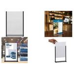 EUROPEL Tischaufsteller, DIN A4, Metall, schwarz schwarzer Metallhalter, klares Acryl-Display, für DIN A4 - 1 Stück (351025)