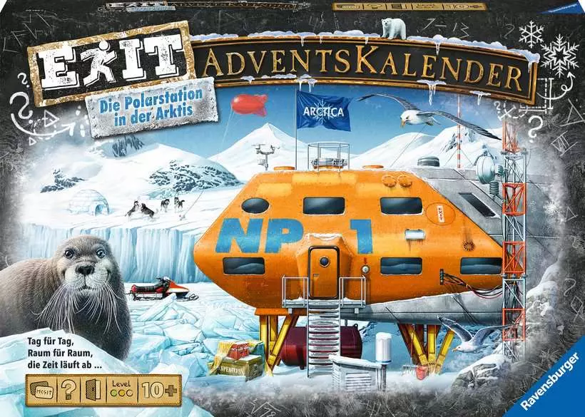 Ravensburger 20185 - Gemeinschaftsspiele Exit Adventskalender Die Polarstation in der Arktis (20185)