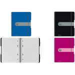 herlitz Collegeblock easy orga to go, A5, 80 Blatt, beere Sonderlineatur, kariert, holzfrei, 80g/qm, gelocht, - 1 Stück (11293776)