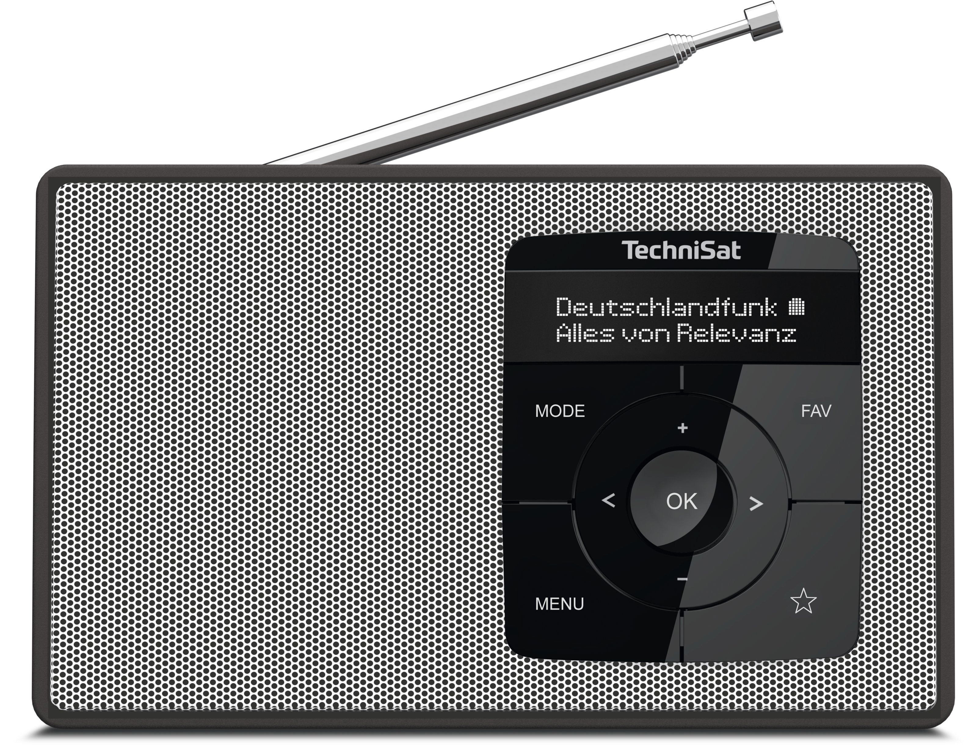 TechniSat DIGITRADIO 2 DAB+ FM Radio Bluetooth Schwarz/Weiß