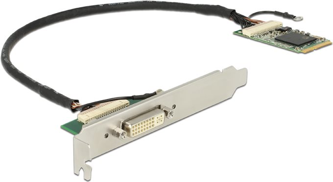 Delock Modul Mini PCIe I/O PCIe full size DVI / VGA Grafik Adapter (95253)