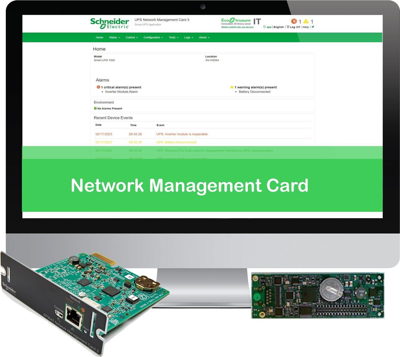 APC Network Management Card for Easy UPS, 1-Phase - Abonnement-Lizenz (6 Jahre) (FWENMC1P-ST6Y-DIGI)