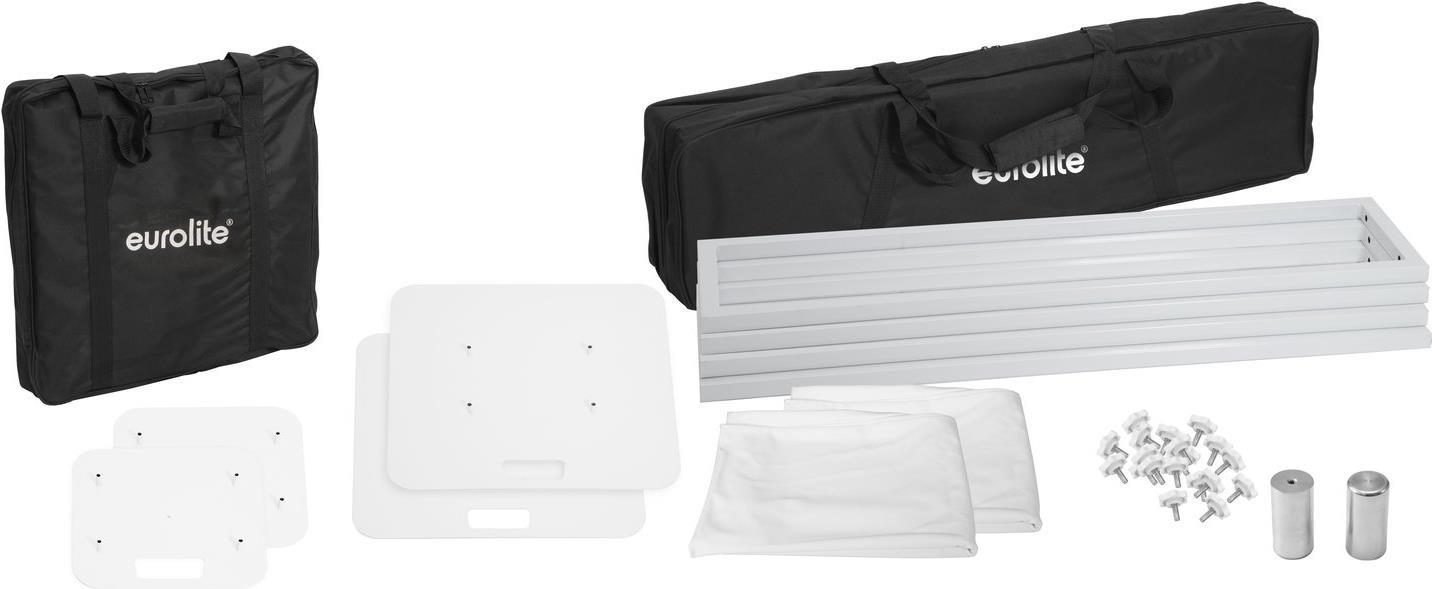 EUROLITE 2x Stage Stand 150cm inkl. Cover und Tasche, weiß (32000070)