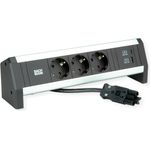 Bachmann DESK1 3xCEE7/3 mit USB-Charger A/C (902.1667)