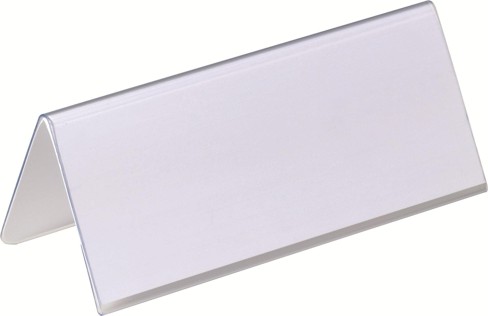 DURABLE Tischaufsteller Dachaufsteller 61/122 x 150 mm Transparent 25 Stück
