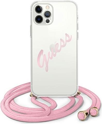 GUESS GUHCP12MCRTVSPI Handy-Schutzhülle 15,5 cm (6.1" ) Cover Pink - Transparent (GUHCP12MCRTVSPI)