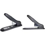 pavo Blockheftgerät, Heftleistung: 200 Blatt, schwarz aus Metall mit Kunststoffoberteil, Griff ergonomisch - 1 Stück (8055302)