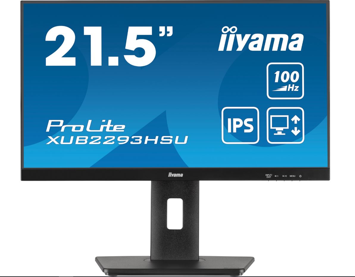 Iiyama PROLITE XUB2293HSU-B6 - 21.5" (54.5 cm) Monitor mit 100Hz Bildwiederholfrequenz, einem USB Hub und einem höherverstellbaren Standfuß [Energieklasse E] (XUB2293HSU-B6)