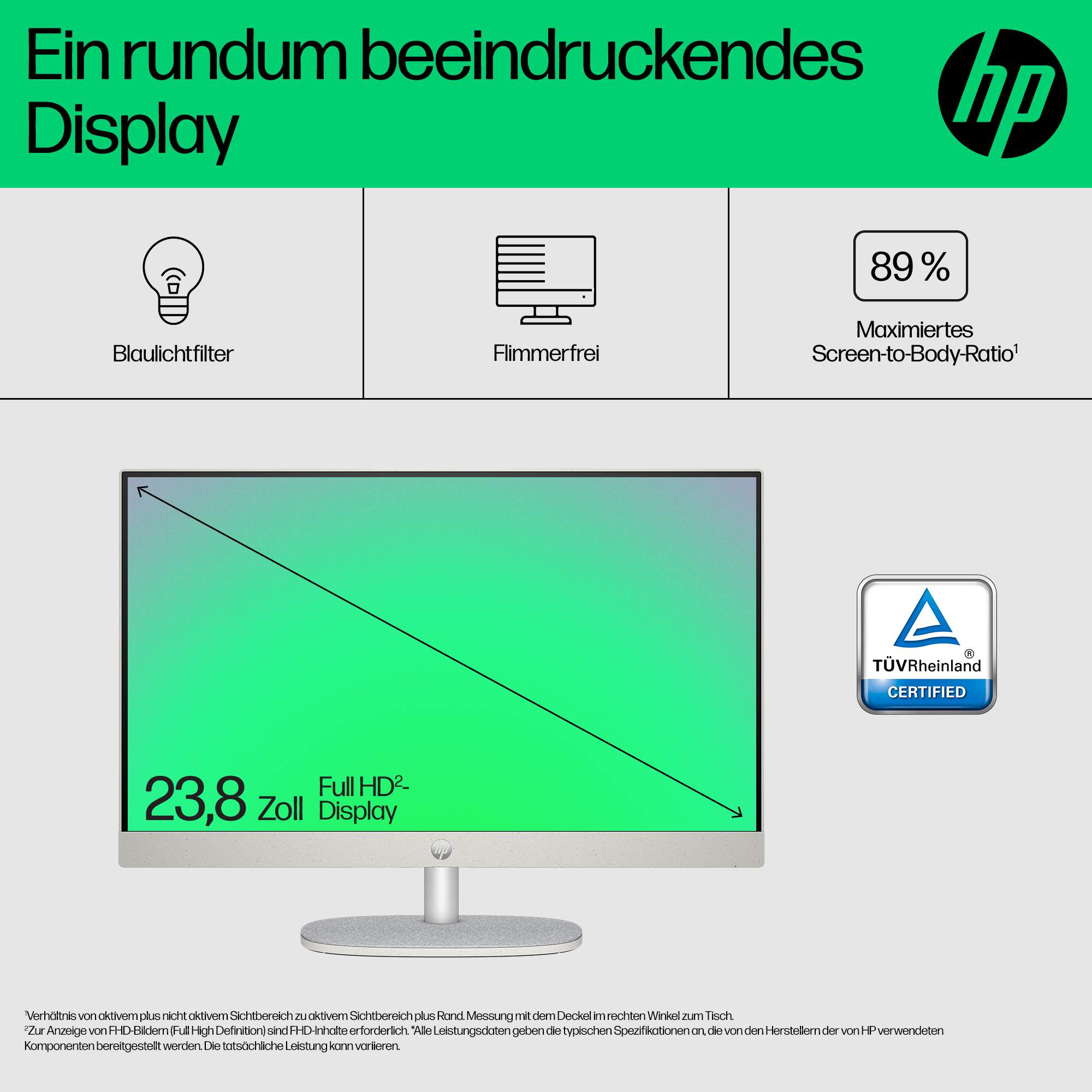 HP All-in-One 24-cr0242ng 23,8" FHD Touch, Core i3-N300, 8 GB RAM, 256 GB SSD, FreeDOS, Shell White