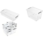 keeeper Aufbewahrungsbox/Clipbox Lars, mit Rollen, 40 Liter natur-transparent, Deckel zuverlässig durch seitliche Clips - 1 Stück (1104200100000)