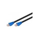 Wentronic Goobay CAT 6 Outdoor-Patchkabel, U/UTP, Schwarz, Blau, Schwarz-Blau, 10 m - CCA Kupfergemsich Material (94389)
