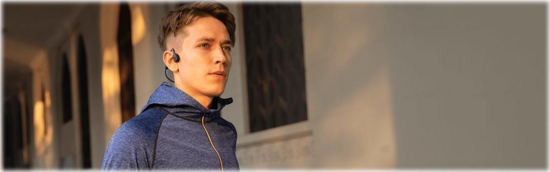 Aftershokz OpenMove Kabellose Kopfhörer Ohrbügel Bluetooth Blau