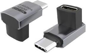 MicroConnect Premium USB4 3x2 USB-C angled USB4 3x2 USB-C angled adapter, 240W, 40Gbps (MC-USB4AF)