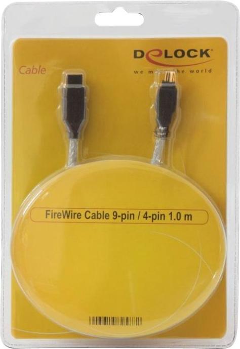 Delock FireWire 800 Kabel 9-polig auf 4-polig 1 m Grau