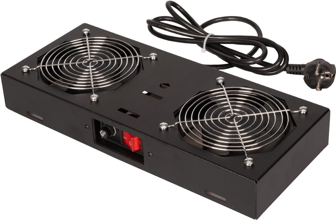 ROLINE Lüftereinheit 2 Lüfter für 19 Zoll Wandgehäuse schwarz (26.21.0295)