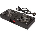 ROLINE Lüftereinheit 2 Lüfter für 19 Zoll Wandgehäuse schwarz (26.21.0295)