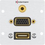 Kindermann 7444000586 HDMI + VGA + 3.5mm Aluminium Steckdose (7444000586)