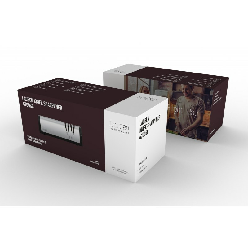 Lauben Messerschärfer LBKSMKS4700SA 18 W Schwarz, Edelstahl