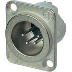 Neutrik XLR-Steckverbinder Flanschstecker, Kontakte gerade Polzahl: 4 Silber NC4MD-LX 1 St. (NC4MD-LX)
