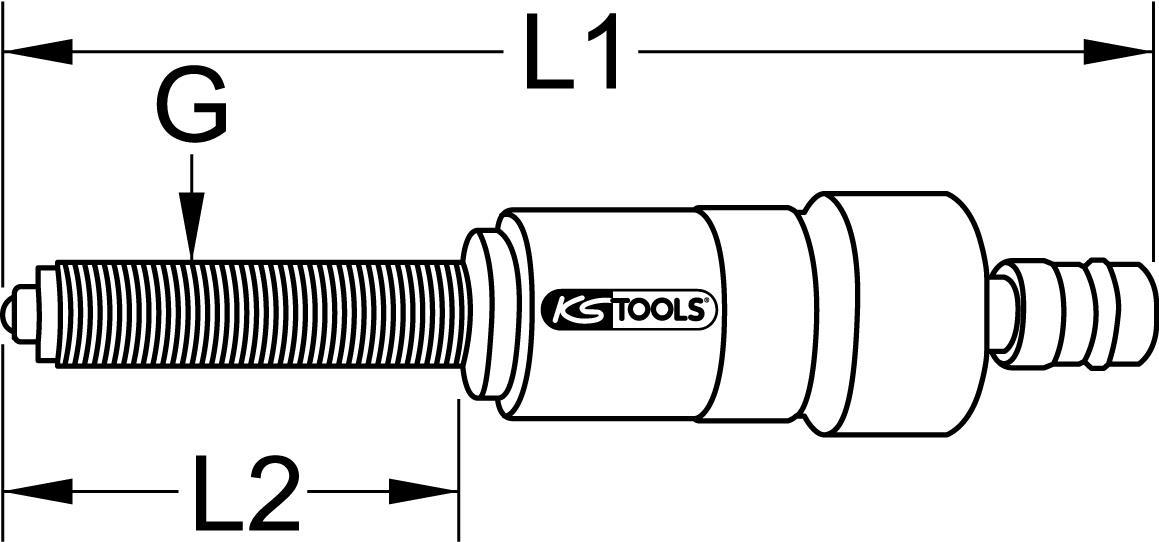 KS TOOLS Spindel-Hydraulik-Zylinder, 17 t (640.0130)