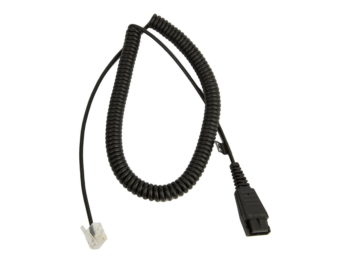 Jabra Headset-Anschlusskabel QD auf RJ-45 (balanced, spiral) 0,5–2 m Schwarz