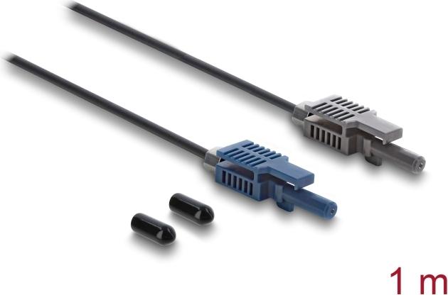 Delock LWL POF Kunststoff Kabel HFBR 4503-4513Z Simplex Stecker zu Simplex Stecker 1 m (90998)