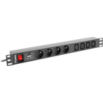 Lanberg PDU-04E04I-0200-IEC-BK Stromverteilereinheit (PDU) 4 AC-Ausgänge 1U Schwarz (PDU-04E04I-0200-IEC-BK)