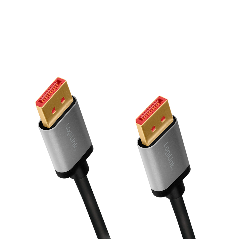 LogiLink CDA0105 DisplayPort-Kabel 2 m Schwarz, Grau