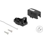 Delock Keystone Leergehäuse 1 Port mit magnetischer Unterseite, schwarz (85840)
