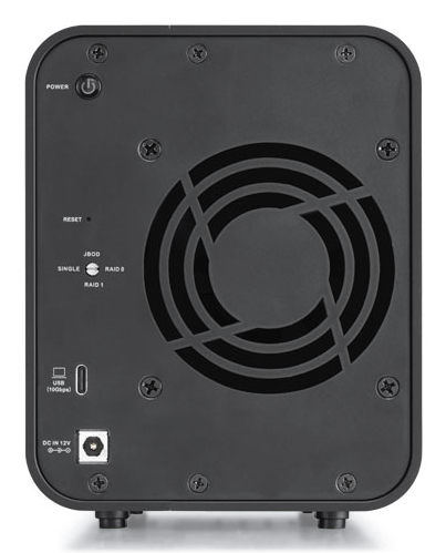TerraMaster D2-320 2-Bay DAS USB 3.2 RAID Schwarz