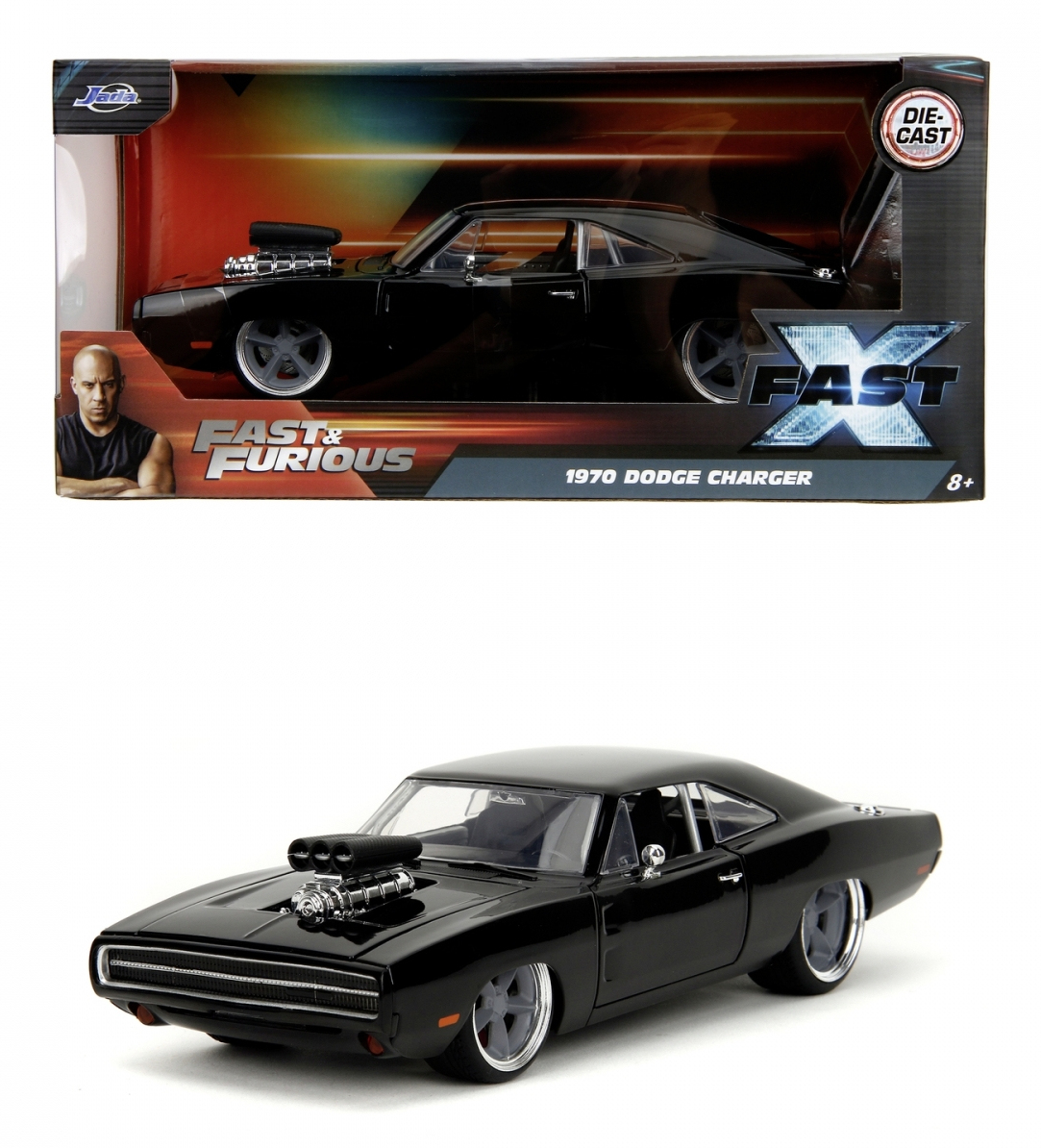 Jada Toys Fast & Furious 1970 Dodge Charger 1:24 Oldtimer-Modell Schwarz