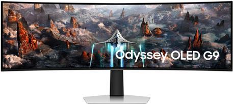 SAMSUNG Odyssey OLED G9 LS49CG934SU - Gaming Monitor, 49 ", DWQHD, 240 Hz, Silber [Energieklasse G] (LS49CG934SUXEN)