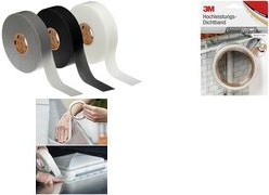 3M Hochleistungs-Dichtband 4411B, 50 mm x 33 m, schwarz einseitiges Acrylic Foam-Klebeband, für Innen-/Außenbereich - 1 Stück (4411B50)