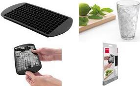 metaltex Eiswürfelform für Mini-Eiswürfel/Crushed, Silikon Farbe: schwarz, für 160 Mini-Eiswürfel, - 1 Stück (253534001)