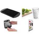 metaltex Eiswürfelform für Mini-Eiswürfel/Crushed, Silikon Farbe: schwarz, für 160 Mini-Eiswürfel, - 1 Stück (253534001)