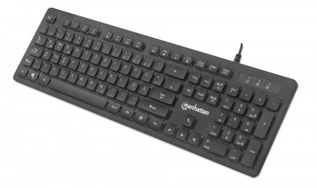 Manhattan Gaming USB-Tastatur Low-Force Key Edition 12 Multimedia-Tasten Rainbow-LED Schwarz